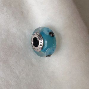 Pandora Blue Ladybugs Glass Bead